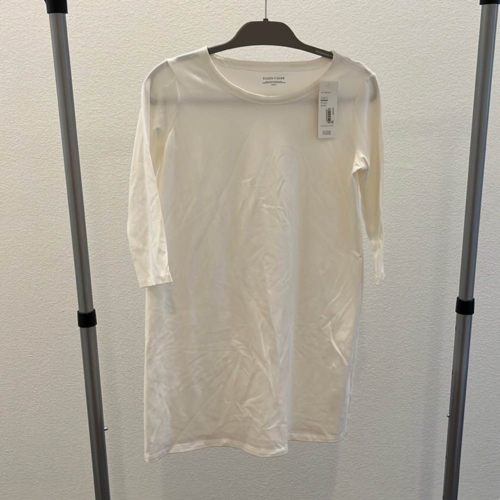 Eileen fisher foxy dress three-quarter length sleeves